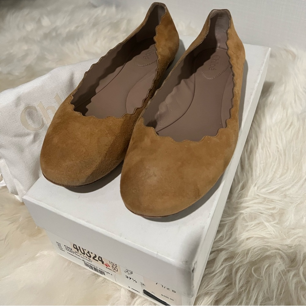 Chloe ballet yellow suede 7.5 flats